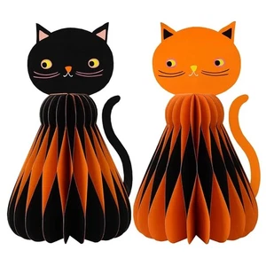 Talking Tables 2 x Halloween Cats Reusable Honeycomb Eco Paper Table Halloween - Picture 1 of 2