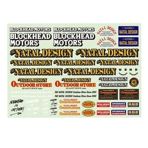 Blockhead Motors x NATAL DESIGN Collaboration Aufkleberbogen RC Auto Buggy #BHM454 - Bild 1 von 2
