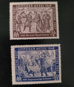 Allied Occupation Soviet Zone SBZ 1948 - Leipzig Fair -  Mi 198 & 199 - MNH (**) - Picture 1 of 2