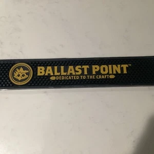 Ballast Point Brewing Black Rubber Bar Rail Spill Mat 20.5X3.5 Inch Logo - Picture 1 of 2