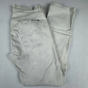 7 For All Mankind The Straight Luxe Performance Jeans Herren 32x32,5 Elfenbein Flecken - Bild 1 von 10