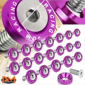 20Pcs Aluminum M6 X 1.0 Fender Washers Bolt Screw Engine Bay Dress Up Kit Purple - Picture 1 of 5