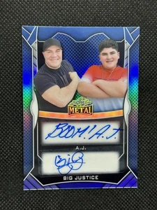 2025 Leaf Metal A.J./Big Justice Blue Parallel Dual Auto Card /15 - Picture 1 of 2