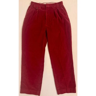 Pantalones de pana rojos para mujer Eddie Bauer de colección talla 28 pierna recta Foto 1 de 4