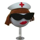 WOBBLER! Cool Brunette Nurse perfect for sticking on your Desk or Dashboard