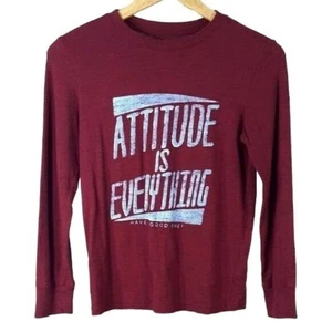 Cat & Jack Attitude Long Sleeve T Shirt Medium Is Everything Have a Good One - Picture 1 of 6