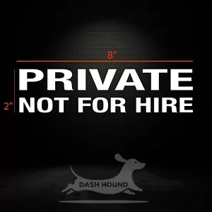 Not For Hire sticker decal private driver business limo tow truck vehicle garage - Bild 1 von 2