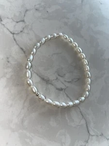 Womens Fine Real Pearl Bracelet Elastic Stretchy Gift Idea Gift Birthday - Picture 1 of 3