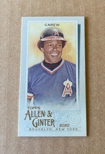 ROD CAREW 2020 TOPPS ALLEN & GINTER MINI Card #10 NM-MT Condition