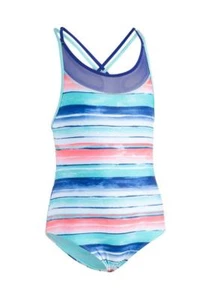 UNDER ARMOUR Girls' 7 Watercolor Stripe 1-Piece Swimsuit NWT - Picture 1 of 2