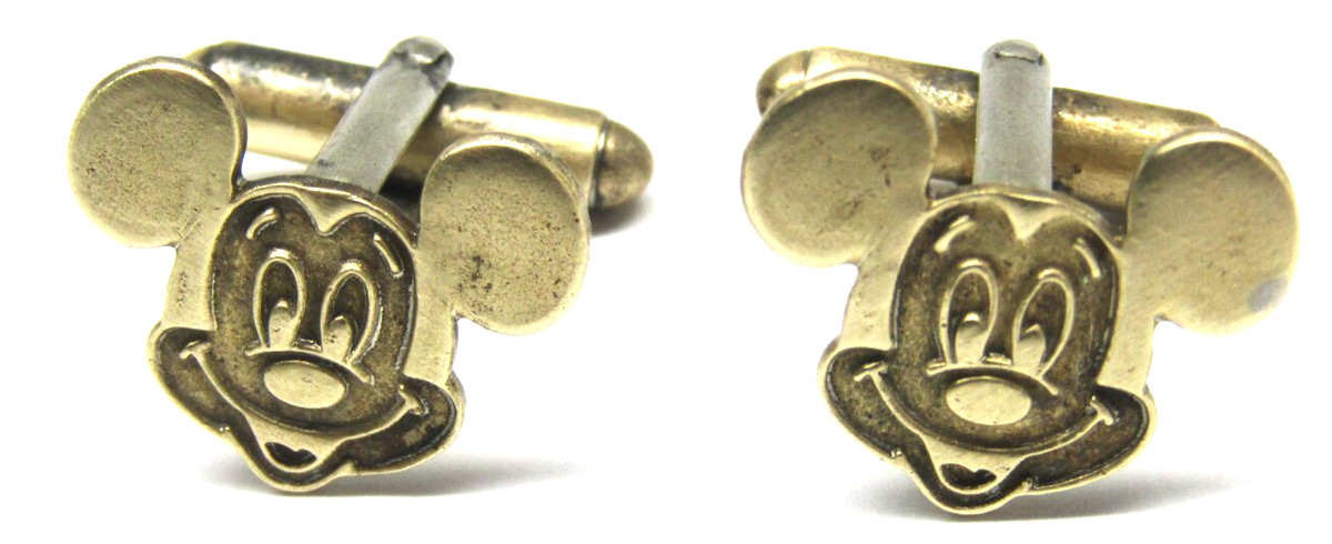 Boutons De Manchette Mickey Mouse Noir - Acier Rhodié - Écrin Inclus - Cadeau Original Homme - 8