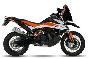 Ixrace M2 Inox Silencer + Carbon Fibre Heat Shield KTM 790 Adventure 2019-20 - Picture 1 of 7