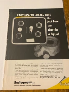 Anuncio de gatos hidráulicos de radiografía Kodak 1952 vintage - Imagen 1 de 1