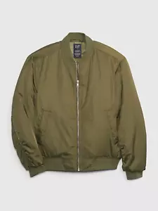 NWT Gap $128 Women's bomber jacket , Army Jacket Green, Sz Tall S - Picture 1 of 4