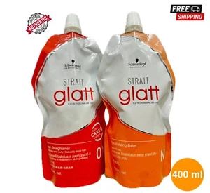Schwarzkopf Glatt No 0 Hair Straightener Rebonding Straightening Cream 400ml set - Picture 1 of 6