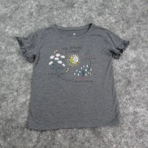 Camisa de niña SO mediana 8 gris manga corta cómo plantar gráficos poliéster reciclado - Imagen 1 de 12