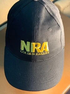 Vintage NRA Steinadler Mütze Klettverschluss Riemen hinten Kappe schwarz - Bild 1 von 4