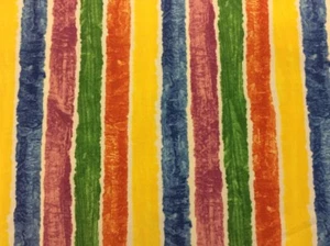 Makower - Brown Bear By Eric Carle - Multi Stripe Mixer - 100% Cotton Fabric - Picture 1 of 5