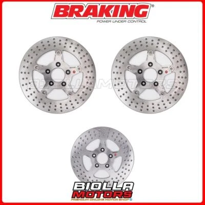 KIT DISCHI FRENO BRAKING HARLEY DAVIDSON FLHX STREET GLIDE 1690 2012 - ANTERIORE Foto 1 de 4