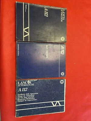 Manuale Officina Assistenza Tecnica Autobianchi A 112 + Dati Tecnici +Tariffario - Immagine 1 di 4