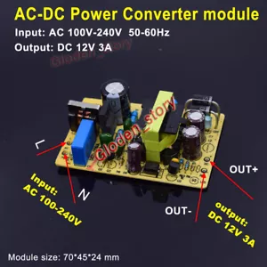 AC-DC Converter Switching Power Supply Board AC 110V 220V 230V to DC 12V 3A 36W - Picture 1 of 4