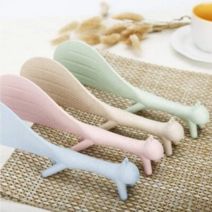 4 Piece Non-stick Creative Kitchen Tools Squirrel Shape Standing Spoon 00190 N - Picture 1 of 3