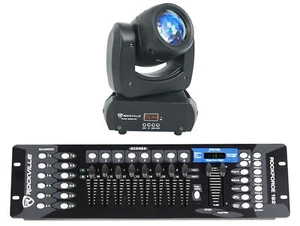 Rockville Rock Beam DC DJ Club Stage Pro Moving Head Light+192-Ch DMX Controller - Picture 1 of 12