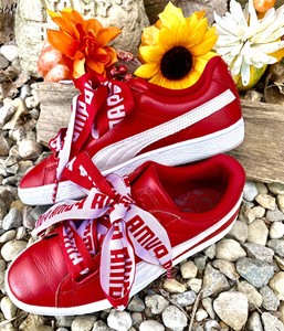 puma basket heart rojas