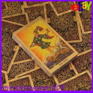Golden Tarot Card Deck Wear-resistant Tarot Divination Cards for Friend Hobbyist