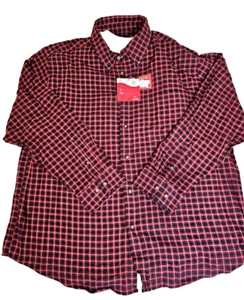 NEW COVINGTON 2 IN 1 FLANNEL SHIRT PLUS TEE SIZE XL/EG RED PLAID - Picture 1 of 11