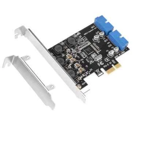 PCIE PCI Express to Dual 20 Pin USB 3.0 PCI-e X1 to 2 ports 19pin USB 3.0 Header - Picture 1 of 6