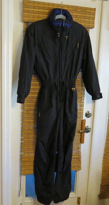 Mujer Tyrolia Ropa de esquí 4 traje de esquí una pieza nieve vintage negro púrpura usado en excelente estado@ Foto 1 de 4