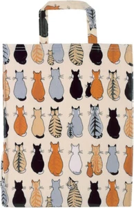 Ulster Weavers Original CATS IN WAITING Medium PVC Shopping Bag Short Handles - Picture 1 of 1