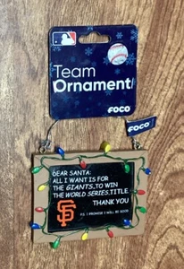 NEW TEAM ORNAMENT FOCO SF GIANTS - Picture 1 of 4