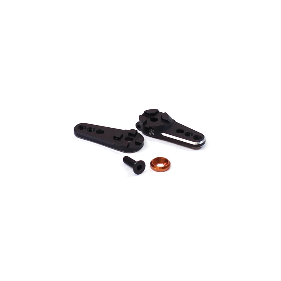 Racers Edge Black Aluminum Clamping Double Servo Arm (Horn) 23T Sanwa RCE10210S - Image 1 of 1