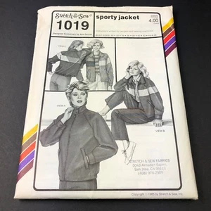 Stretch & Sew Vintage Schnittmuster #1019 sportliche Jacke für Oberweite 30-46 - Bild 1 von 3