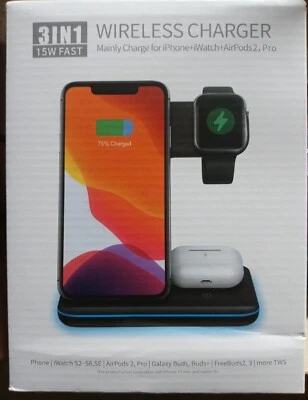 Wireless Charging Station 3 In 1 For Apple IPhone & IWatch & AirPods 2, Pro - Image 1 of 4