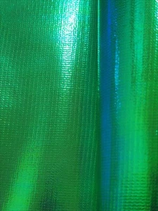 Sea Green Mermaid Unicorn Hologram Fabric Reflective Latex PVC Barbie 80's doll - Picture 1 of 6