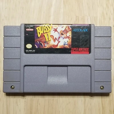Bubsy II 2 SNES Cartridge Authentic and works. - Image 1 of 3