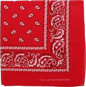 Motique Accessories Extra Large Paisley Bandana 27x27 Inch - Picture 1 of 22