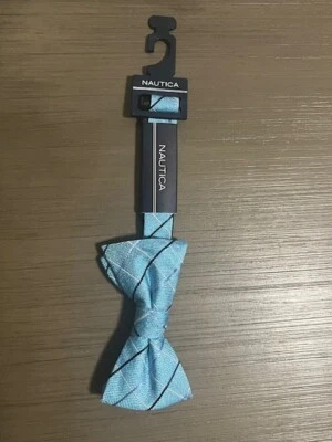 New With Tag Nautica Adjustable Blue w/ Stripes Bow Tie 70% Silk/30% Polyester - Image 1 of 4