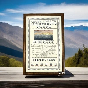 Linda Myers Serenity Sampler Cross Stitch Pattern Prayer Letters Numbers Sunrise - Picture 1 of 5