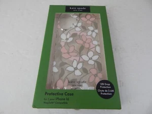 Kate Spade Schutzhülle für iPhone 16 Klar/Blumen/Glitzer/Multi Neu - Bild 1 von 7
