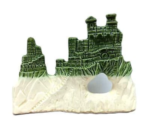 Bonsái vintage de cerámica verde y blanco para decoración de acuario de Japón 8" - Imagen 1 de 5