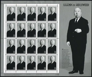 20 ALFRED HITCHCOCK BRIEFMARKEN: Filmregisseur, Schauspieler, Spannungsthriller Filme & TV - Bild 1 von 3