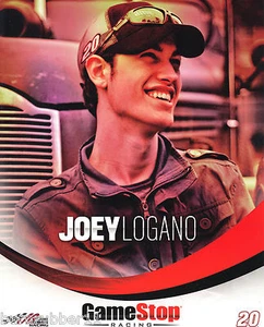 2012 JOEY LOGANO "GAME STOP" #20 NASCAR NATIONWIDE SERIES POSTCARD - Picture 1 of 1