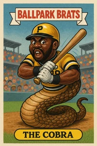 Dave Parker as "The Cobra" - BALLPARK BRATS Parody Art Card - Picture 1 of 2