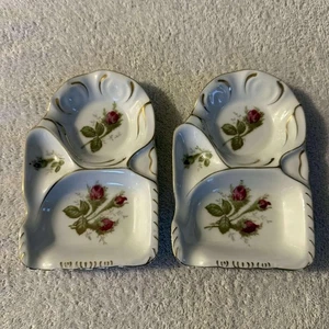 Servizio da portata Norcrest bianco rosso rosa fine Cina taglia unica - Foto 1 di 8