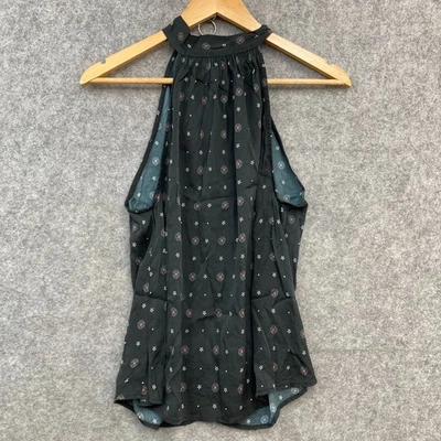 Blusa negra sin mangas con 8 de seda con bandas 7521 Foto 1 de 4