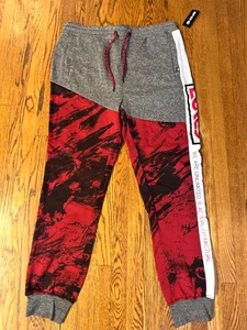Ecko Unltd. Red Sweatpants EO12G740 Black Marbled and True Red Color - M, L, XL - Picture 1 of 9